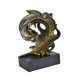 thumbnail image 3 of Estatua de plumas, figura de resina, artesanía, regalo de cumpleaños, obra de arte, adorno decorativo Negro y oro, 3 of 9