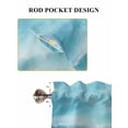 thumbnail image 6 of Blue Waves Bathroom Window Curtain, Summer Beach Starfish Coastal Nautical Ocean Light Filtering Coffee Kitchen Curtains, Bedroom Living Room Curtains 2 Panel 84"x54", 6 of 6