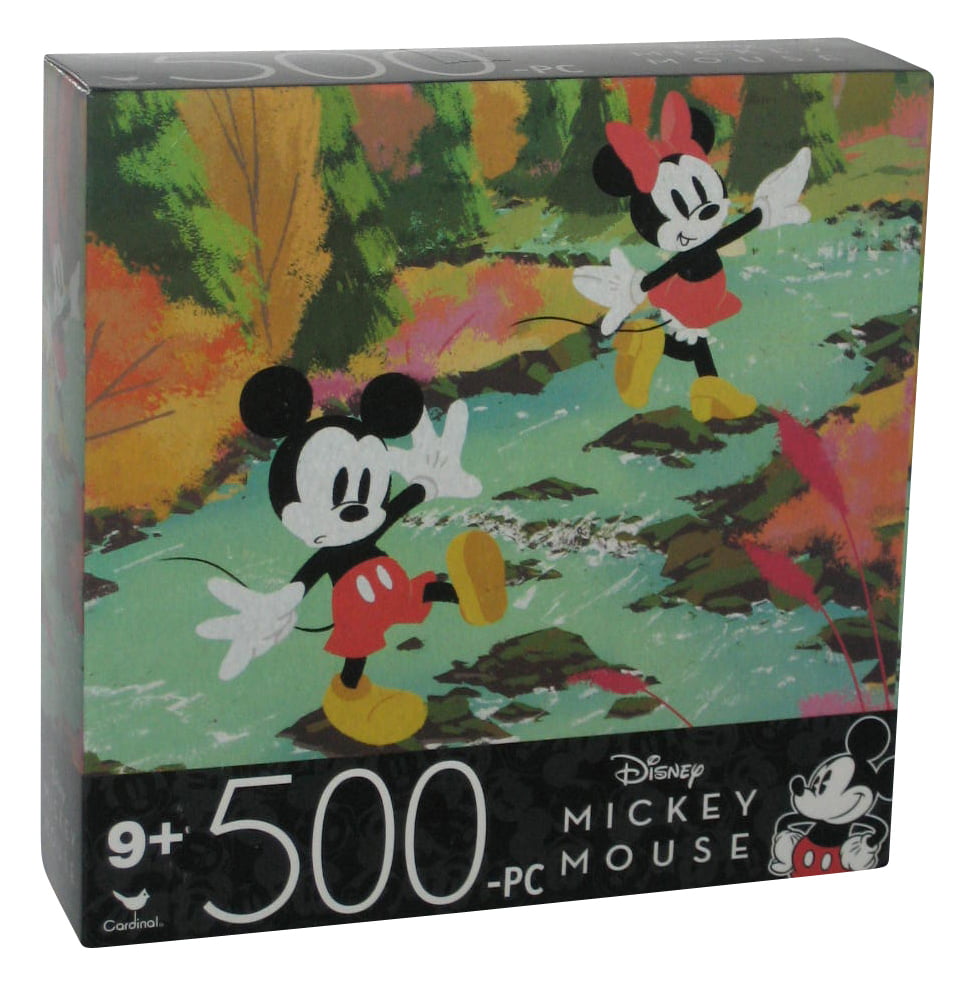 Lot of 3 Disney Mickey & Minnie Mouse 500-Piece Puzzles by Cardinal 11"x14" NEW 