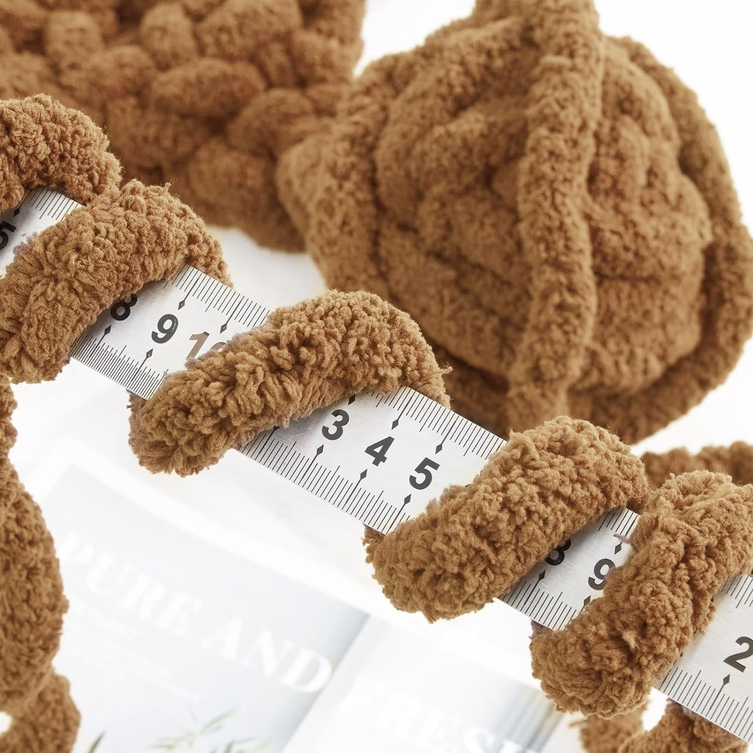 8Pcs Assorted Chunky Yarn for Crocheting,Super Bulky Large Soft Fluffy Yarn,Plush Fuzzy Yarn,Thick Chenille Yarn for Hand Knitting/Arm Knitting(27yds,8 oz Each Skein)