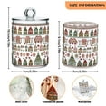 thumbnail image 5 of Yayeee 2 Pack Qtip Holder Bathroom Cotton Swab Canister with Lid Clear Dispenser Set, Green Nordic Christmas House, 5 of 6