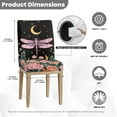 thumbnail image 6 of Xoenoiee Dragonfly Moon Flower Print Dining Room Chair Covers Slipcovers Spandex Super Fit Stretch Removable Washable Kitchen Parsons Chair Cover Protector for Dining Room, Hotel, Ceremony, 1 Set, 6 of 7