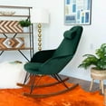 thumbnail image 6 of Jayce Modern Indoor Livingroom Velvet Rocking Accent Chair in Green, 6 of 6