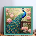 thumbnail image 2 of Kit Punto Cruz Pavo Real Impreso Hilo Algodón Ecológico Bordado 11CT 40x40cm, 2 of 9