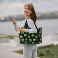 thumbnail image 5 of Travel Duffle Bag green Bell Pepper Print Travel Tote Bags Carry on Luggage Waterproof Weekender Bags with Top Handle Adjustable Shoulde Strap for Travel Gym, 5 of 5
