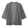 thumbnail image 5 of Cowsor Womens Open Front Sheer Chiffon Cardigans 3/4 Ruffle Sleeve Lightweight Loose Fit Short Length Casual Soft Breathable Summer Cover Up Shrug Bolero Tops, 5 of 6