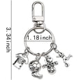 thumbnail image 2 of Soccer Basketball Keychain for Women Men Sport Bag Charm for Purse Pendant for Boy Girl Birthday Christmas Gift, 2 of 15