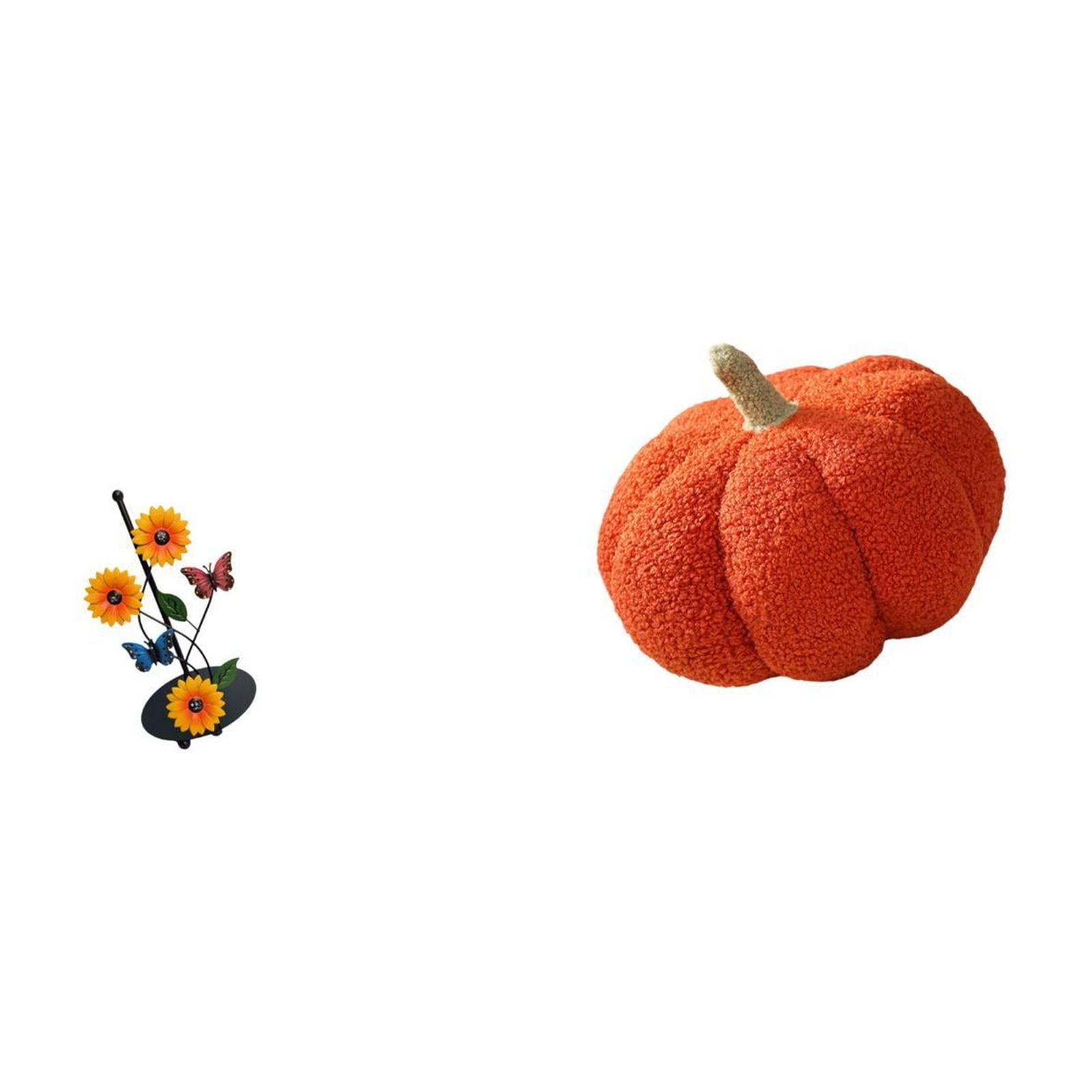 Fiocias Toilet Paper Holder Paper Towel Holder Countertop Halloween Pumpkin Iron Stand Soft Touch Suitable for Kitchen Dining Living Bedroom Indo