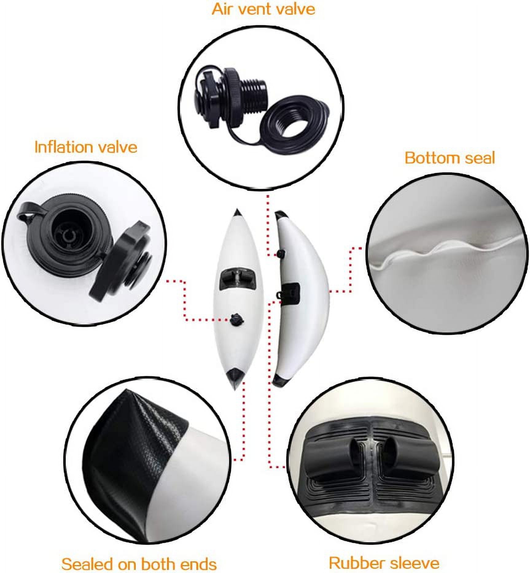 Inflatable Canoe Kayak Outrigger Stabilizer Kit, PVC Fishing Boat Standing Water Stabilizers 2 Person Kayak Accessories (Inflatable Stabilizer Kit)