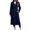 Navy, variant on Elegant Coats for Women Long Sleeve Lapel Solid Color Winter Coat Loose French Commuter Pocket Button Long Coats