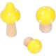 thumbnail image 1 of Manualidades con setas, adornos de madera lindos e innovadores, decorar dormitorio, estudio, oficina, cafetería, 3 piezas/juego (amarillo), 1 of 5
