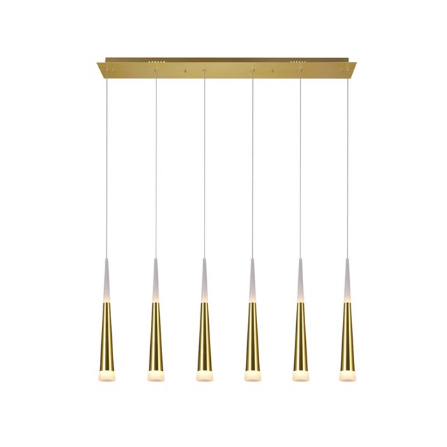 LED Pool Table Light with Gold Leaf Finish