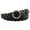 Black, variant on ibiyuan Belts For Women Women's Braided Skinny Leather Belts Casual Thin Woven Belt for Jeans Pants Dresses