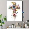 thumbnail image 4 of Floral Cross Butterfly Canvas Print, Watercolor Religious Wall Art for Living Room Bedroom Entryway Dining Room Office Decor, 4 of 8