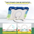 thumbnail image 4 of FJLBDE Case for iPad mini 5th/4th Generation 7.9 inch with 360 Kickstand, Shoulder Strap Carrying Protective Cover, Multicolor Blue, 4 of 6