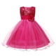 thumbnail image 5 of Vestido con lentejuelas flor falda larga lazo falda infantil malla regalo ropa niña vestido, 5 of 5