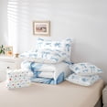 thumbnail image 6 of Manfei Dreamy Blue Bowknot 7-Piece Bedding Comforter Set For Kids,Ribbon Bow King Bedding Sets For Girls,Reversible, 6 of 7