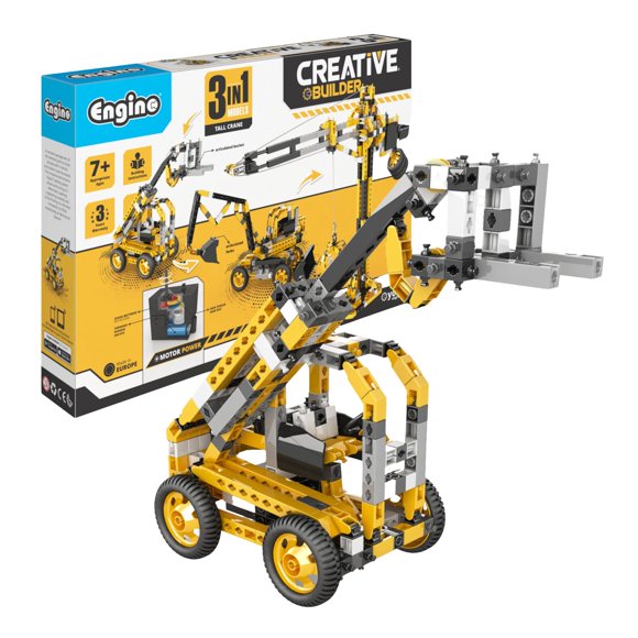 Kit STEM de construcción Engino Grúa Alta Motorizada