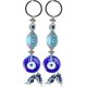 thumbnail image 1 of 2pcs Lucky Eye Keychain, Hanging Keychain Evil Eye Good Luck Keychain, Blue Turkish Amulet Beads Pendant Fit For Car Handbag Home Decoration Craft Gif, 1 of 5