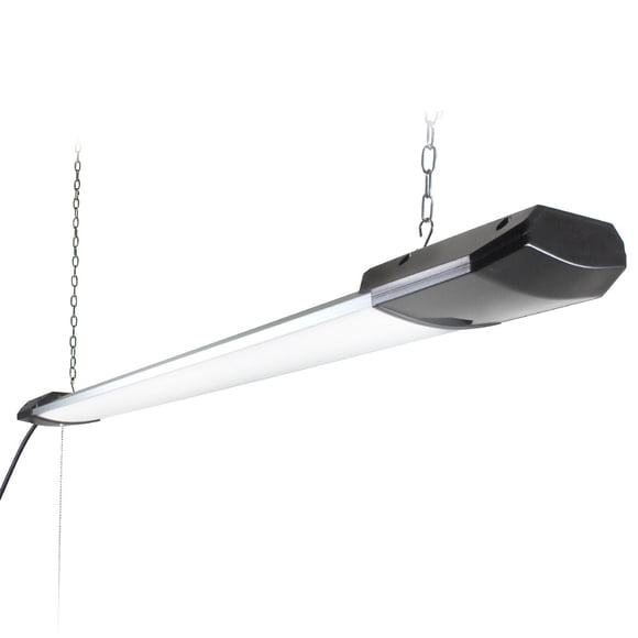 Newhouse Lighting NH-SHOP-M4FT10K 4FT 100W LED Shop Light, 10,000 Lumens, 4000K Garage, Utility Ceiling, Chain Mount, 1-Pack, Silver