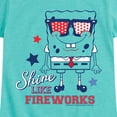 thumbnail image 3 of SpongeBob SquarePants - Shine Like Fireworks  - Toddler & Youth Girls Short Sleeve Graphic T-Shirt, 3 of 6