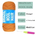 thumbnail image 2 of Brazilian Wool Hair Acrylic Yarn for Crochet Hair African Braids Sengalese Twisting Jumbo Braids Knitting Hair Braids Soft Faux Locs Synthetic Hair Extension, 2 of 6