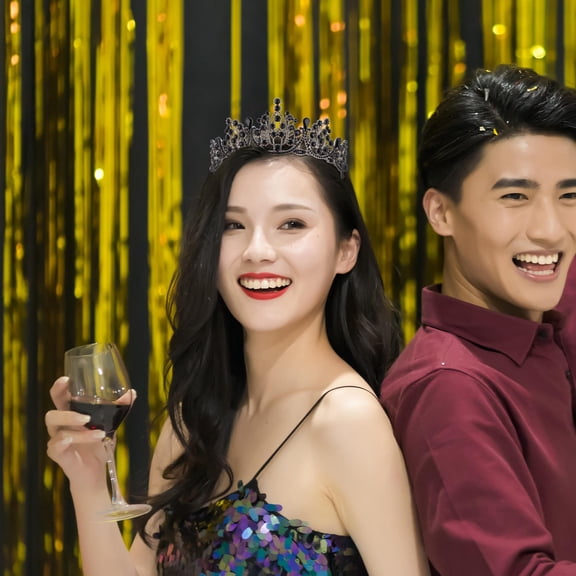 OUNONA Princess Birthday Crown Rhinestone Tiara Crown Shape 1Pcs with Elegant Accessory for Women