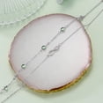 thumbnail image 3 of CACA LADY Infinity Anklet Moss Agate Anklet for Women 925 Sterling Silver Birthday Jewelry for Women Wife Mom, 3 of 6
