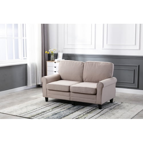 Art Life Modern Loveseat Traditional Soft Upholstered 61 Inch Loveseat Sofa Comfortable Apartment Couch With 2 Seat Beige Weave Walmart Com Walmart Com