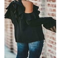 thumbnail image 5 of Women‘s Halter Cold Shoulder Slim Fit Long Sleeve Tee Tops, 5 of 5