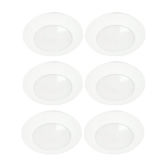 HALO HLC 6 Inch 3000K Integrated LED Recessed Light Trim (6-Pack)
