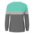 thumbnail image 4 of Fall Clothes for Women Plus Size Women's Fashion Round Neck Pullover Long Sleeve T-Shirt Patchwork Printed Top, 4 of 4