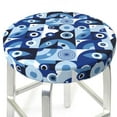 thumbnail image 3 of Daiia Evil Eye Stool Covers Round,Round Bar Stool Covers Waterproof Bar Chair Covers Washable Stool Cushion Slipcover for 12-14 Inch Chair-13 inch, 3 of 7