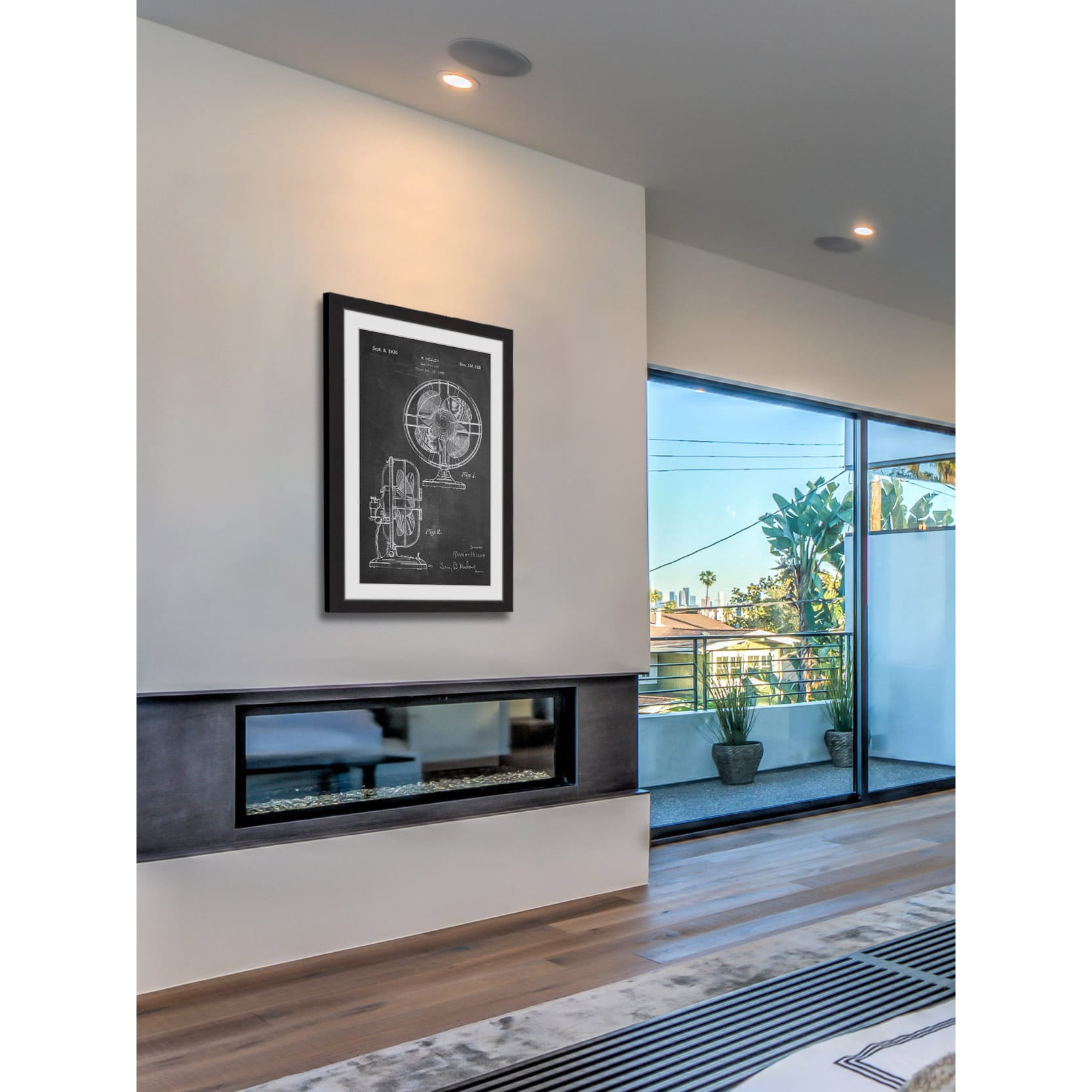 Marmont Hill - "Electric Fan 1935 Chalk" by Steve King Framed Painting Print