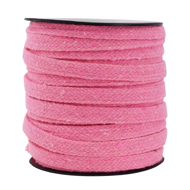 Mandala crafts Pink Flat Drawstring cord Drawstring Replacement, 38 Inch 20  YDs Pink Soft Drawstring cotton Draw cord Hoodie Sweatpants Drawcord  Replacement 