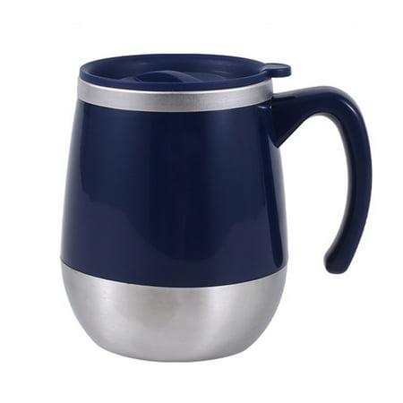 

500ML Insulated Reusable Water Cup Heat Preservation Function Container for Camping Outdoor Activities Dark Blue