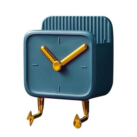 

Chueow Creative Storage Rack Free Punch Alarm Clock Hook Kitchen Supplies Bedroom Wall Hanging Pendant