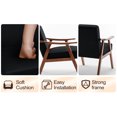 thumbnail image 4 of LiviNest Mid-Century Modern Accent Chair: Wingback Armchair with Thick Cushion & Solid Wood Frame for Living Room - Comfortable Lounge Chair for Bedroom Reading Corner & Small Space Decor, 4 of 6