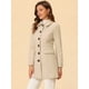 thumbnail image 3 of Abrigo de Invierno Allegra K Cuello de Piel Sintética Mujer Beige L, 3 of 6
