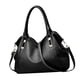thumbnail image 5 of Bolso de mano para mujer, de piel sintética suave, grande, moderno, para el trabajo, compras, viajes, uso diario. Negro, 5 of 9