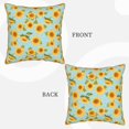 thumbnail image 3 of Fotbe White Polka Dot Sunflower A Pattern Velvet Decorative Throw Pillow Covers with Elegant Piping, Soft Plush Cushion Cover for Sofa, Bed, Car, Office-20"x20", 3 of 8