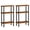 Rustic Brown + Black, variant on 3-Tier Narrow Side Table, No Tools Twist-On Assembly Slim End Table, Industrial Skinny Nightstand with Open Storage Shelf, Rustic Brown & Black Compact Accent Furniture for Small Spaces, Living Room,