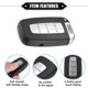 thumbnail image 4 of Carcasa para llave remota de entrada sin llave de 4 botones, compatible con Hyundai Sonata Elantra Sedan Veloster, carcasa negra duradera para llave con hoja sin chip, 4 of 7