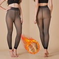 thumbnail image 2 of HAiming Fleece Lined Tights Women Sheer Fake Translucent Winter Thermal Pantyhose Opaque Warm Thick High Waist Leggings, 2 of 9