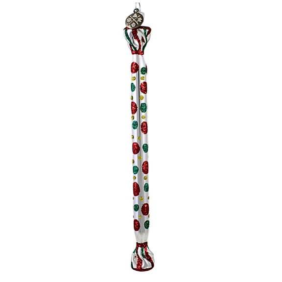 Wrapped Taffy - 1 Ornament 7.5 Inch, Glass - Ornament Christmas Sweets 111417 RED