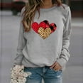 thumbnail image 2 of Womens Valentine's Day Blouses Top Long Sleeve Shirts for Women Valentine's Day Love Printed Shirt Casual Crew Neck Pullover Tops, 2 of 8