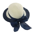 thumbnail image 2 of tarylea Wide Brimmed Hats for Women Sun Weaving Straw Hat with Bow Tie Casual Summer Beach Vacation Holiday Hat, 2 of 6