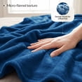 thumbnail image 6 of Utopia Bedding Navy Fleece Blanket Twin Size Lightweight Fuzzy Plush Anti-Static Microfiber Bed Blanket (60x80 Inch), 6 of 9