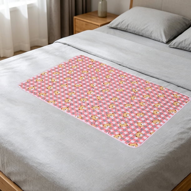 Yhmxh Protectores de colchón absorbentes lavables para adultos con incontinencia, 90 x 70 cm, gruesos, reutilizables e impermeables, protectores antideslizantes de secado rápido para adultos, ancia