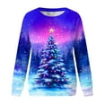 thumbnail image 5 of Enjoytime Womens Sweatshirts Christmas Tree Printed Long Sleeve Crewneck Sweatshirt Xmas Holiday Party Loose Casual Pullover Tops, 5 of 6